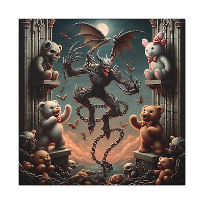 #ad Canvas Gallery Wrap Home Wall Art Decor Metal Bunny Gothic Clash Scary Horror $170.00