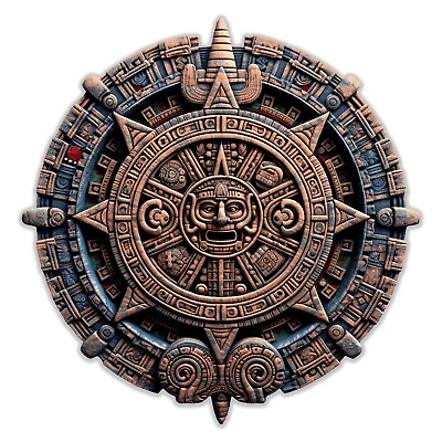 #ad Mayan Aztec Calendar Decal Sticker Ancient Native Decal Calendario Azteca Maya $4.50