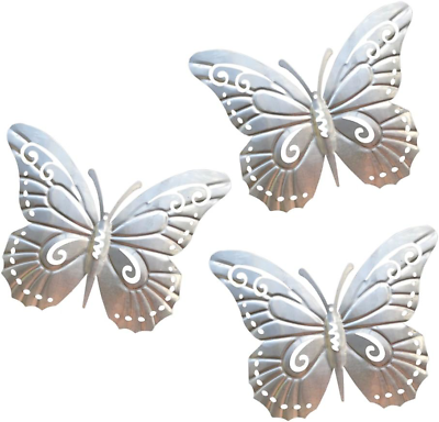 #ad Superdream 3D Nature Inspired Metal Butterfly DIY Decorative Wall Art Trio Hang $18.71