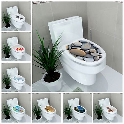 #ad #ad DIY 3D Toilet Lid Seats Cover Wall Stickers Bathroom Decal Mural Home Decoration $2.55