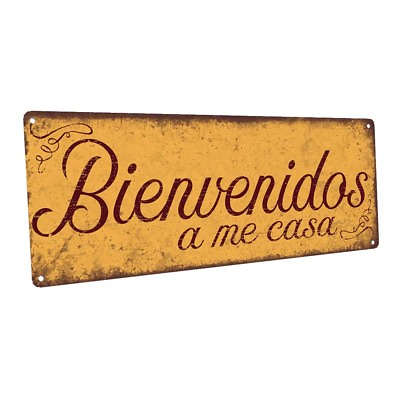 #ad Bienvenidos a me casa Metal Sign; Wall Decor for Kitchen and Dinning Room $19.99