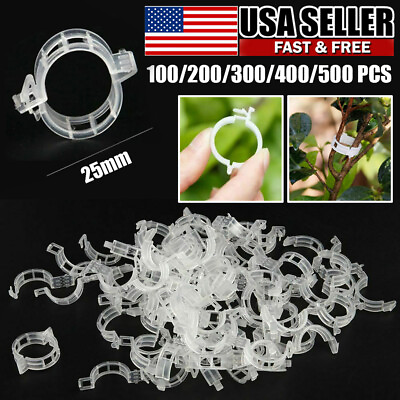 #ad 100 500Pcs 25mm Garden Plant Support Clips Tomato and Veggie Trellis Twine $16.59