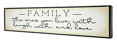 #ad Family Live Laugh With Love Canvas Wall Art Decor Framed Picture Sign 30.5 X 8.5 $59.99