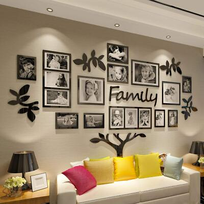#ad Family Tree Wall Decal Picture Frame Collage 3D DIY Stickers Decorations Art $42.69
