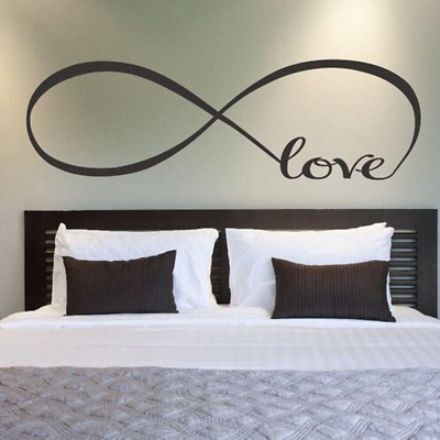 #ad Wall Stickers Bedroom Decor Infinity Symbol Word Love Vinyl Art Decal 7#x27;#x27; X 22#x27; $18.74