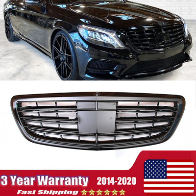 #ad Black Front Grille Grill Fit Mercedes W222 2014 2020 S400 S580 S65 S63AMG S560 $174.31
