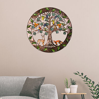 #ad #ad Tree Of Life Metal Hanging Wall Art Contemporary Indoor Outdoor Home Decor Gift $34.93