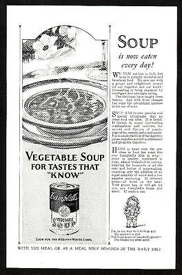 #ad 1920s Vintage Campbells Soup Kid Grace Drayton Art Deco Kitchen Decor Print Ad $29.98