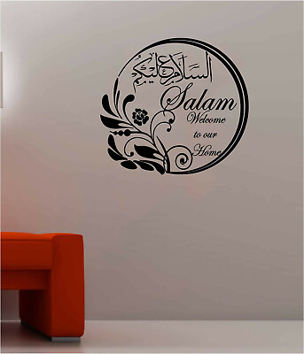 #ad Salam Welcome to our Home Islamic Wall Stickers decor Wall Art Decals Murals S8 GBP 15.63