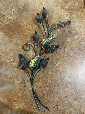 #ad Handcrafted Metal Leaves Indoor Outdoor Wall Art 20 Inches Long $35.00