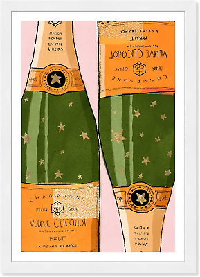 #ad Wynwood Studio Drinks and Spirits Wall Art Framed Prints #x27;Shiny Champagne Home D $49.99