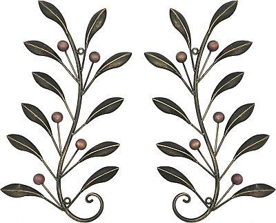 #ad Metal Wall Decor Tree Leaf Wall Decor Olive Branch Tree Leaves Wall Art above th $28.26