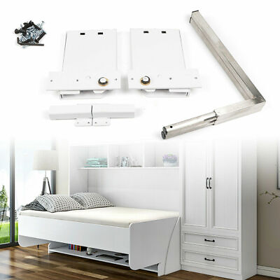 #ad Murphy Wall Bed Spring Mechanism Hardware white Kit Horizontal Vertical Twin Bed $79.38