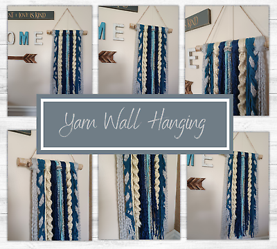 #ad Boho Yarn Wall Hanging Boho Wall Decor Living Room Wall Art $29.00