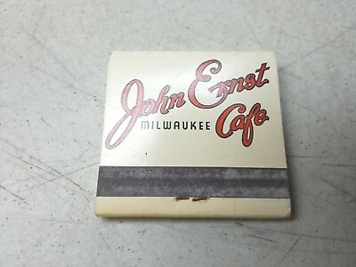 #ad John Ernst Cafe Fine Cooking Milwaukee Wisconsin Vintage Advertising Matchbook $21.59