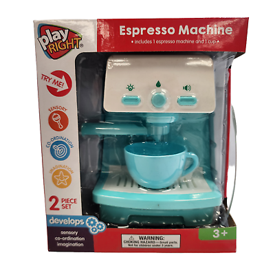 #ad Pretend Play Kitchen Coffee Espressoo Maker Playset Lights Sounds Uses Water $16.13