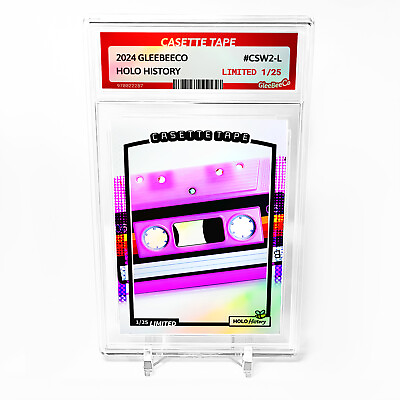 #ad CASETTE TAPE Holographic Art Card 2024 GleeBeeCo Slabbed #CSW2 L Only 25 $69.00