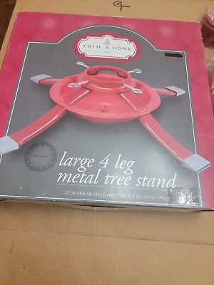 #ad Large Christmas Metal Tree Stand New In Box $14.00