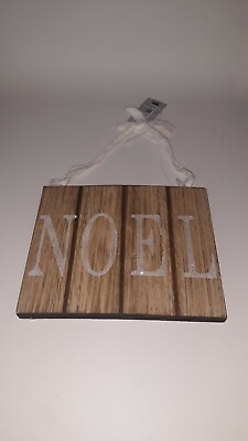 #ad #ad ⭐Rustic Wooden Sign Country Style Christmas Ornament Noel W White Fabric Q3 $5.00
