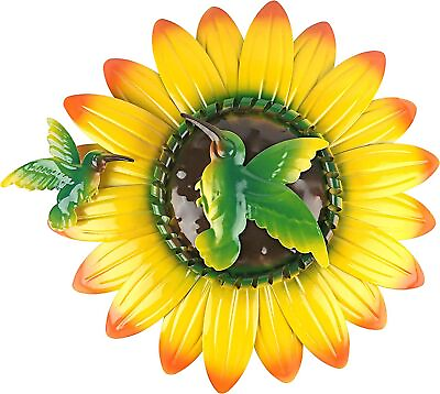 #ad #ad Flower Wall Decor Outdoor Metal Sunflower Hanging Art Garden Floral Theme Decora $15.99