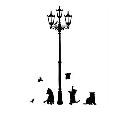 #ad 33 X60cm Wall Decor Stickers for Kids Cat Decals Black Child Small Fashion $9.28