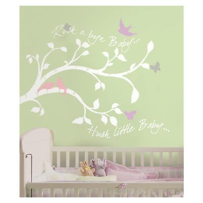 #ad WHITE TREE BRANCHES WALL DECALS Girl or Boy Nursery Stickers Baby Room Decor $33.99