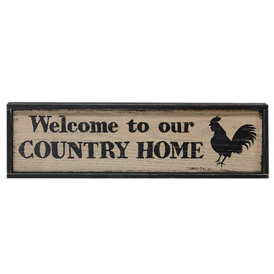 #ad WELCOME TO OUR COUNTRY HOME Rooster Shabby Country Farmhouse Rustic $6.54