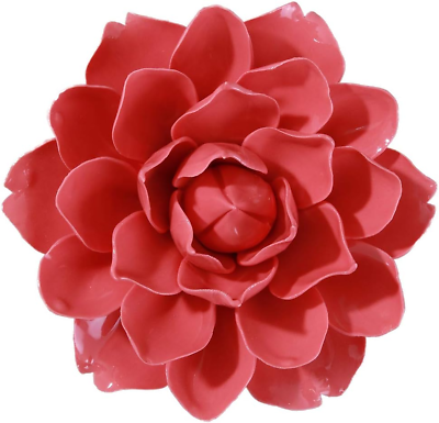 #ad Ceramic Flower Wall Décor Artificial 3D Flower Wall Art for Living Room Home Hal $62.95