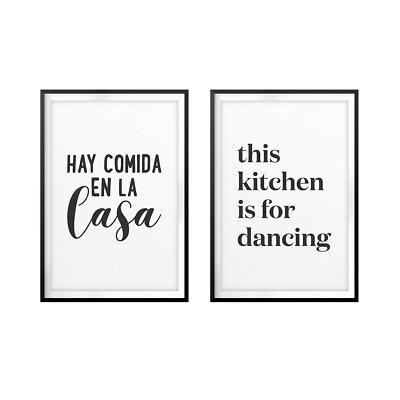 #ad Kitchen Is The Home Wall Art UNFRAMED Print 2 Pack $13.29