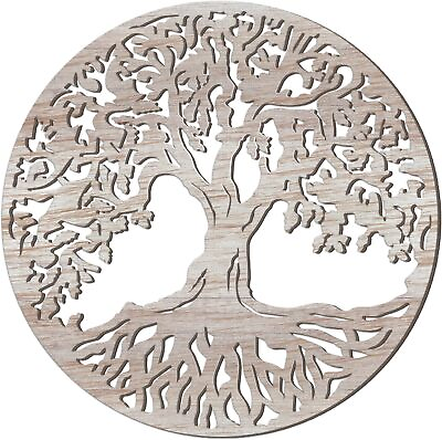 #ad Tree of Life Wooden Wall Art Decor Wooden Tree Wall Sculpture 11.8 Inch Tree of $22.94