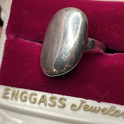 #ad SKAL sterling silver mid modern size 7 1 2 ring￼ hand wrought Make Offer $175.00