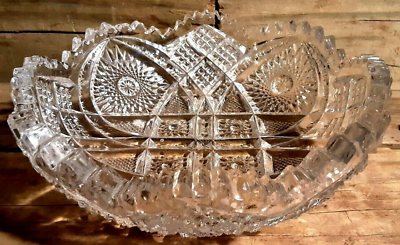#ad Imperial Glass Fashion Clear Bowl Mid Century Modern Home Decor $9.09