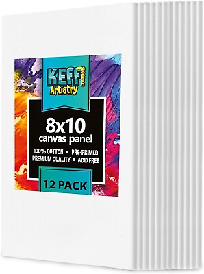 #ad Canvases for Painting 8x10 12 Pack Art Paint Canvas Panels Set Boards $13.96