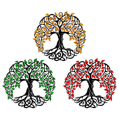 #ad 11.81Inch Tree of Life Wall Mounted Metal Hanging Art Home Decor Wall Decoration $21.11