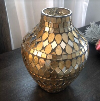 #ad Hand Cut Glass Vase Home Decoration Art Living Room accessories US Seller $195.00