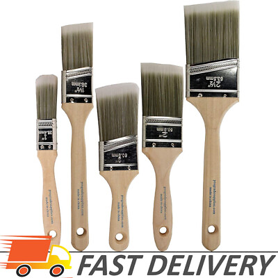 #ad NEW 5 Pack House WallTrim Paint Brush Set for Home Exterior or Interior Brushes $11.20