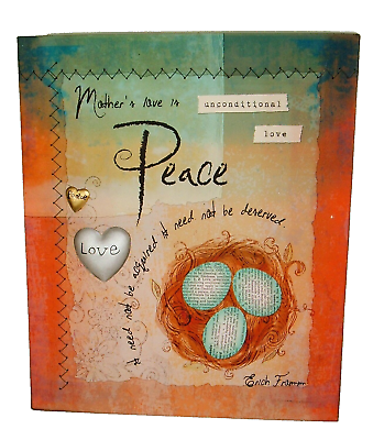 #ad Love Is Peace Collage Art Print Canvas Print Mother Family Home Decor Wall Art $12.97