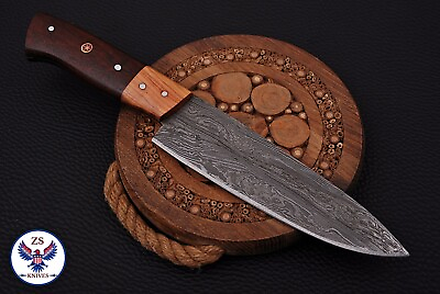 #ad CUSTOM HAND FORGED DAMASCUS STEEL CHEF KITCHEN KNIFE W WOOD HANDLE ZS 51 $32.99