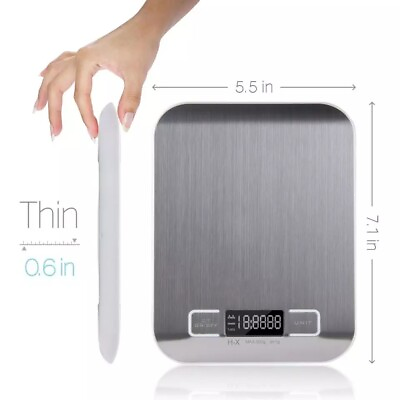 #ad #ad Digital Electronic Kitchen Food Diet Postal Scale Weight Balance 5KG 1g 11lb $8.99