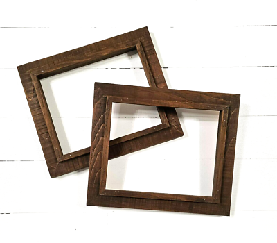 #ad Two 8quot; x 10quot; Wood Picture Photo Frames Farmhouse Rustic Decor $24.00