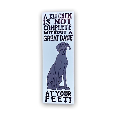 #ad Black Great Dane Dog Magnet Handmade Pet Portrait Art Kitchen Decor Gift $9.00