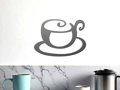 #ad Tea Coffee Cup Mug Metal Kitchen Wall Art Decor Sign Home Hot Java Mocha Latte $20.00