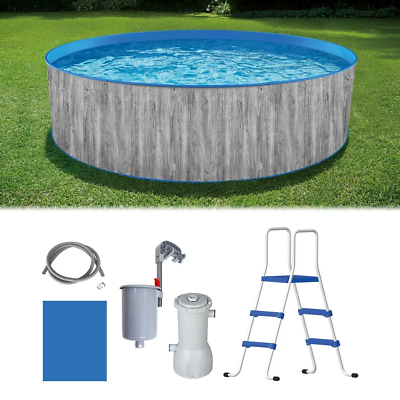#ad #ad Capri 12 Ft round 36 In Deep Steel Wall above Ground Swimming Pool Package $637.99