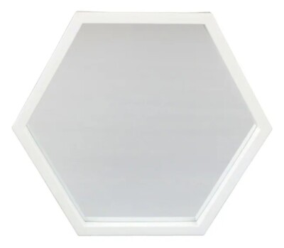 #ad White Wall Hexagon Honeycomb Mirror 9inch $12.00