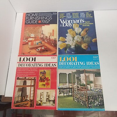 #ad Vintage 1960s Home Decor Magazine Lot of 4 Woman#x27;s Day 1001 Ideas Furnishings $24.95