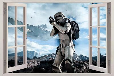 #ad STAR WARS Battlefront 3D Window Decal WALL STICKER Art Mural Stormtrooper FS $25.49