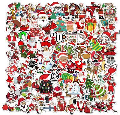 100 PCS Christmas Stickers Marry Christmas Decorations Decals for Kids Gift $7.99