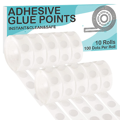 #ad 1000 Pieces Clear Glue Points Dots Double Sided Adhesive Removable for Balloons $242.88