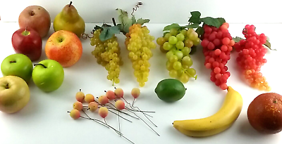#ad Lot of 25 Fruits and Vegetables Faux Food Display Staging Vintage Decorations $25.00