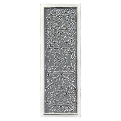 #ad Stratton Home Shabby Chic Metal And Wood Wall Decor With White And Grey S15045 $51.51